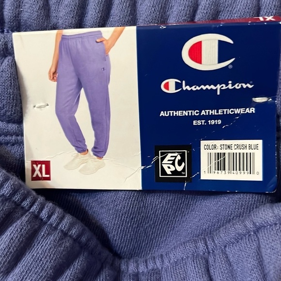 NWT Champion women’s fleece joggers in stone cold blue - Picture 2 of 6
